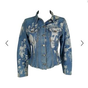 Jean Paul Gaultier Vintage Face Jacquard Denim jacket